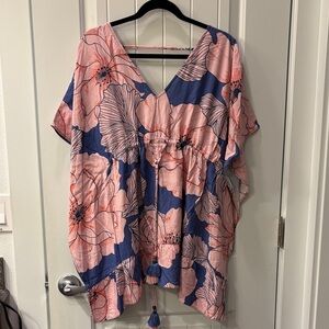 Maaji Pink and Blue Floral Swim Coverup
